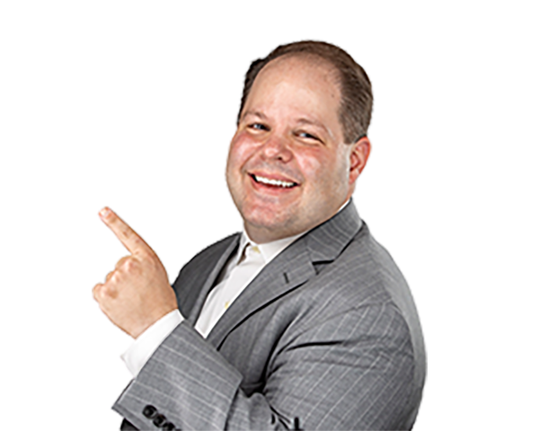 Dwayne Tesseneer pointing at CTA text