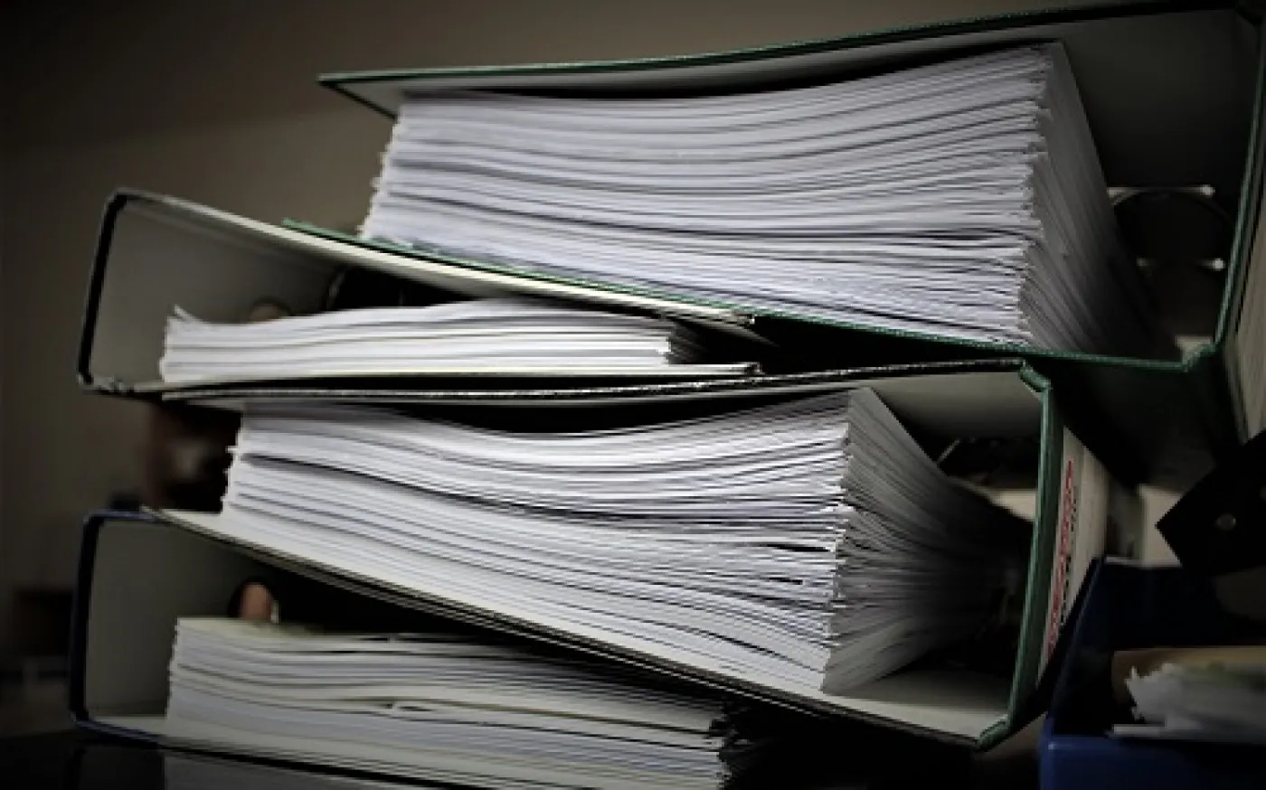 Organized financial documents and important records neatly stored in a binder for easy access.